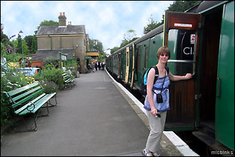 Boarding the steam train at Alresford