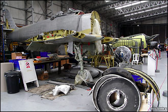Ongoing restoration projects in Duxford's Flying Aircraft hanger