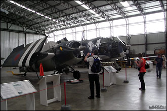 US Navy Wildcat FM-2 aircraft in the Air and Sea section at Duxford IWM