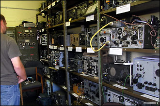 Lots of vintage wireless sets at Duxford Radio Society