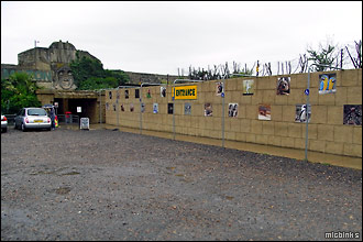 The entrance and species wall at Amazon World Zoo Park nr Arreton