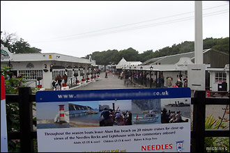 Main visitor area at The Needles Park on the Isle of Wight