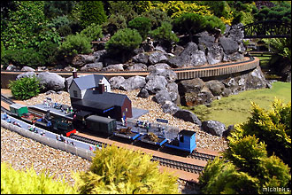 Model railway at Godshill's model village, IOW