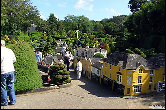 Model buildings at Godshill Model Village on the Isle of Wight