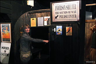 Britain at War - entering the Anderson shelter