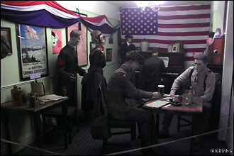 Britain at War exhibit - servicemen in the pub