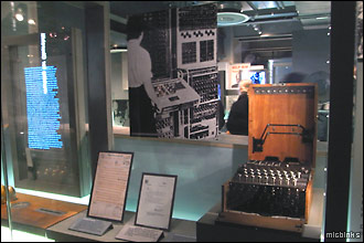 Enigma cipher machine in the Churchill Museum