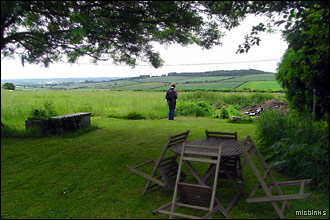 View of the Wiltshire countryside from the holiday cottage
