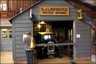 Vintage garage in Breamore Countryside Museum