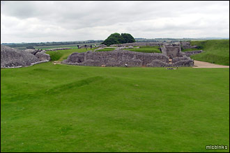 Earthworks at Old Sarum in Wiltshire