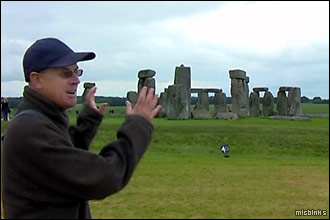 Mike explaining all about Stonehenge