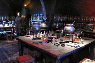 Potions classroom set with Professor Snape