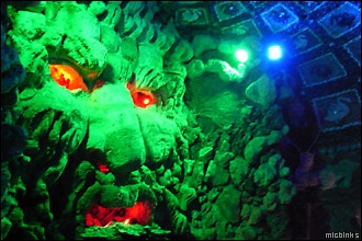 Inside Leeds Castle maze underground grotto