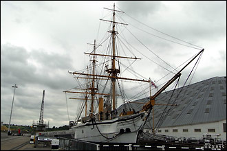 HMS Gannet at Chatham Historic Dockyard in Kent