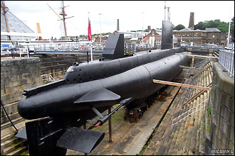 Chatham Historic Dockyard: HMS Ocelot in dry dock