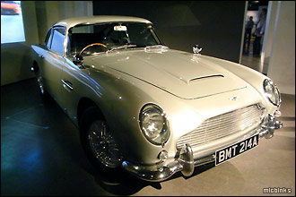 Aston Martin DB5, a classic Bond vehicle at Bond in Motion