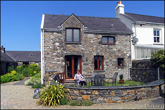 Outside the Haverfordwest holiday cottage