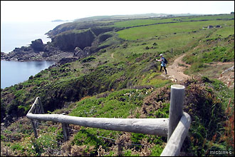 Cliff-top coast path near St Non's Chapel, St Davids