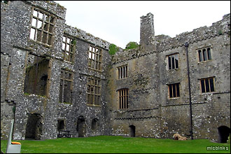 The courtyard at Carew Castle, Pembrokeshire