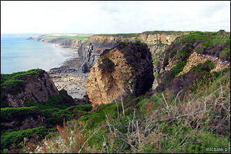 Pembrokeshire coast at Haroldston Chins viewpoint