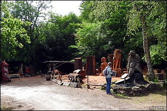 Chainsaw carving area at Dean Heritage Centre