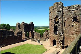 Goodrich Castle inner view from the battlements