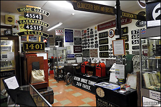 View inside the museum at the Dean Forest Railway