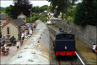 Elevated view at Parkend on the Dean Forest Railway