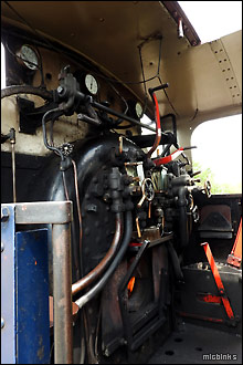 DFR steam locomotive's cab