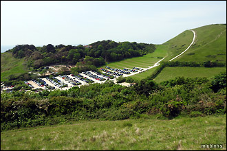 Lulworth Cove - showing trail to Durdle Door
