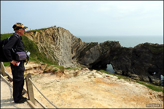 Looking at Stair Hole on Dorset's Jurassic coast