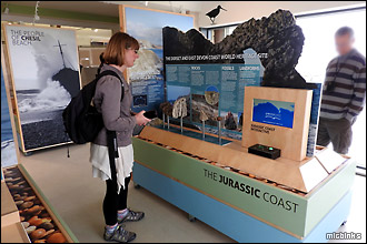 The Jurassic Coast displays inside the Chesil Beach Centre