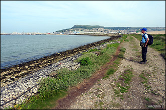 Portland Beach Road causeway in Dorset