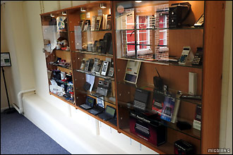 Display cabinet of bygone personel devices