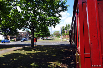 Leighton Buzzard Railway steaming through the town streets