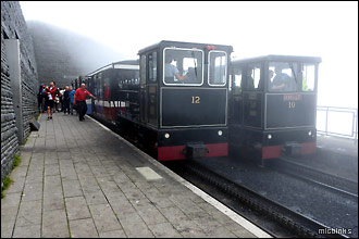 Snowdon Mountain Railway at the mountain top