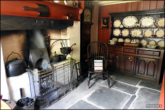 Inside the 1861 quarrymen's cottage at slate museum