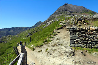 Snowdon: At Bwlch y Moch where the route to Crib Goch peels off the Pyg Track