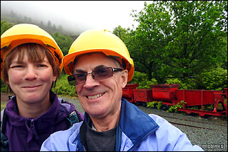 Safety helmets for the Sygun Copper Mine tour