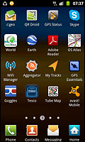 Some of the Android apps we've installed on our smartphone