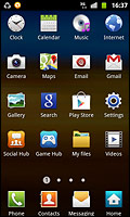 Stock smartphone apps on the Samsung Galaxy