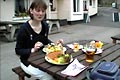 Watch Belinda pinch some of Mike's pub lunch in Grange over Sands